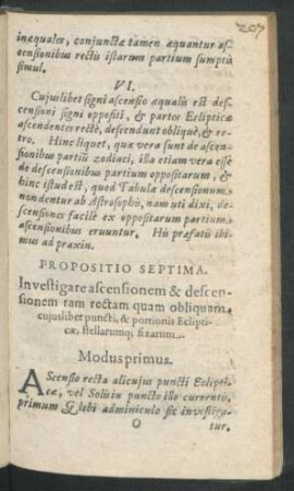 Propositio Septima. Investigare ascensionem & descensionem tam rectam quam obliquam ...