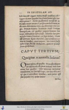 In epistolam ad Rom. Cap. III.