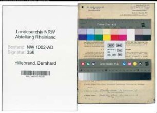 Entnazifizierung Bernhard Hillebrand, geb. 14.03.1922 (Feuerwehrmann)