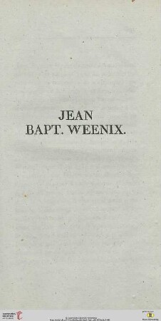 Jean Bapt. Weenix