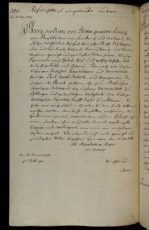 Berufung des Doktor Förtsch zum ordentlichen Professor der Theologischen Fakultät.