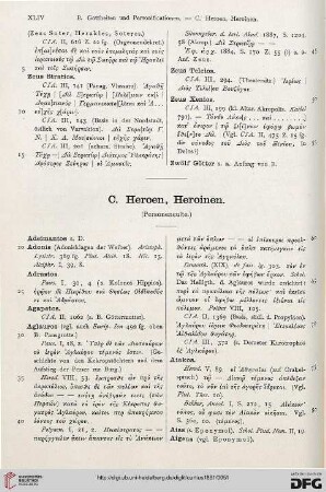 C. Heroen, Heroinen