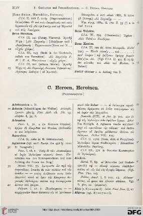 C. Heroen, Heroinen