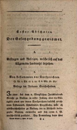 Neues Archiv der preußischen Gesetzgebung und Rechtsgelehrsamkeit. J.germ. 3 a, 4. 1805