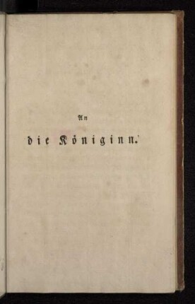 An die Königinn.