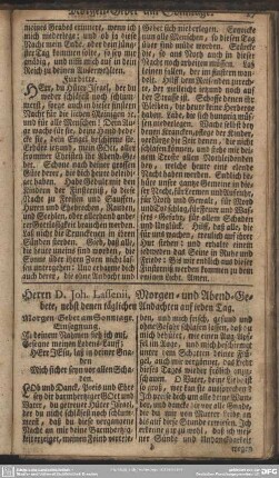 Herrn D. Joh. Lassenii, Morgen- und Abend-Gebete, nebst den täglichen Adachten auf jeden Tag