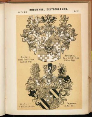 Taf. 64. Grafen v. Hochberg. - Grafen v. Promnitz.