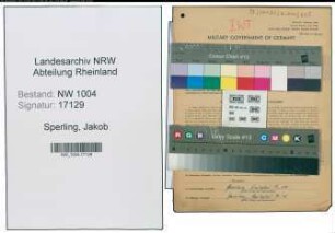 Entnazifizierung Jakob Sperling , geb. 13.10.1898 (Kapitaen)