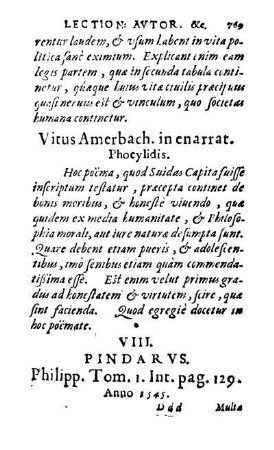 VIII. Pindarvs. Philipp. Tom. 1. Int. pag. 129. Anno 1545.