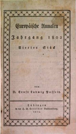 Europäische Annalen. 1802, 2