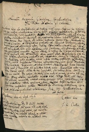 24 lat. Briefe, Herborn, Heidelberg u. Wanfried 1676–1693
