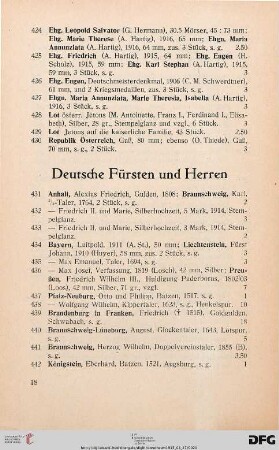 Deutsche Fürsten und Herren (Nr. 431-466)