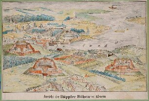Ansicht der Düppler Höhen vor Alsen (Sommer 1849)
