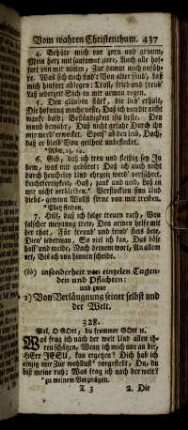 bb) insonderheit von einzelnen Tugenden und Pflichten: