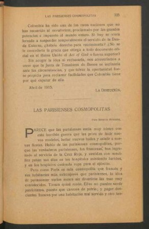 Las parisienses cosmopolitas