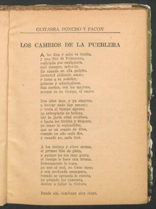Los cambios de la pueblera