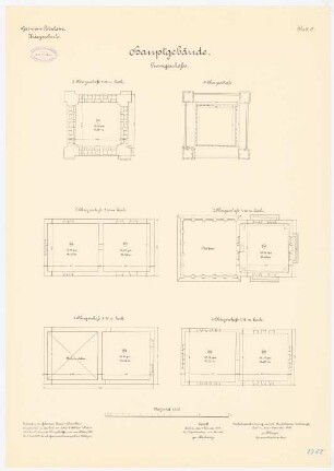 Kriegsschule der Garnison Potsdam: Turmgeschosse: Grundriss 4. bis 9. Obergeschoss 1:100