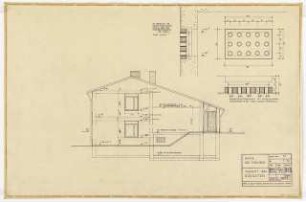 Wohnhaus Jagusch, Karlsruhe: Ansicht von Südosten 1:50