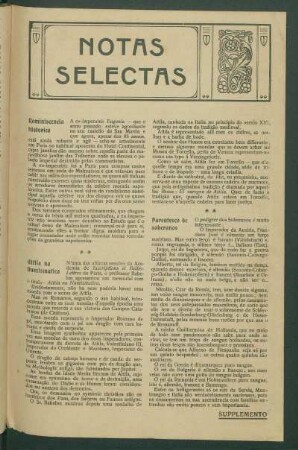 Notas selectas