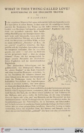 10: What is this thing called love? : Einführung in die englische Erotik