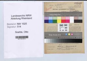 Entnazifizierung Otto Soehle , geb. 22.06.1892 (Musiker)