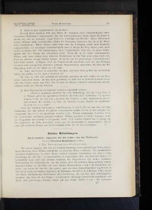 Zwei einfache Apparate für die Lehre von der Mechanik.
