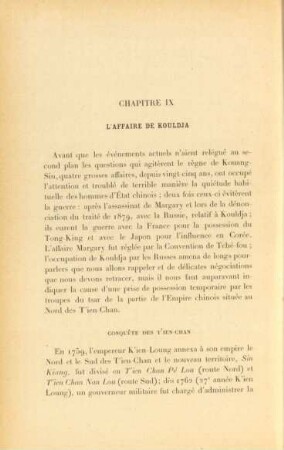 Chapitre IX. L'affaire de Kouldja