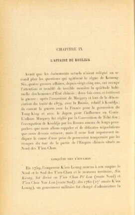 Chapitre IX. L'affaire de Kouldja