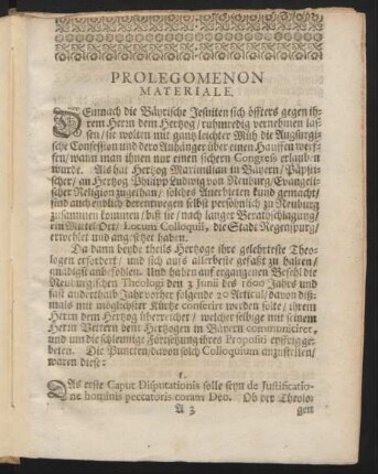 Prolegomenon Materiale