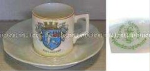 Andenkentasse mit Untertasse