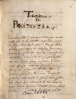 Tractatus de poenitentia et de ordine - BSB Clm 28086