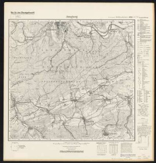 Messtischblatt 4614 = [2656] : Arnsberg Süd, 1937 : Messtischblatt 4614 = [2656] : Arnsberg Süd. - Hrsg. 1896, einz. Nachtr. 1937. - [Berlin] : Reichsamt für Landesaufnahme, 1937. - 1 Kt. : einfarbig. - Mit Zeichenerkl., Höhenlinien u. Höhenang. - Mit politischen Grenzen