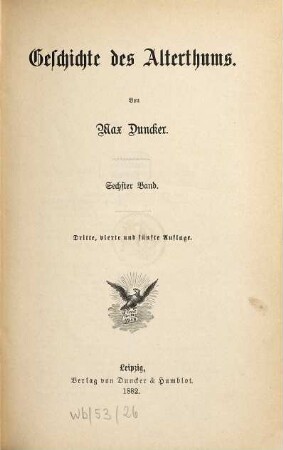 Geschichte des Alterthums, 6