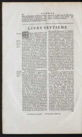 Livre Septieme