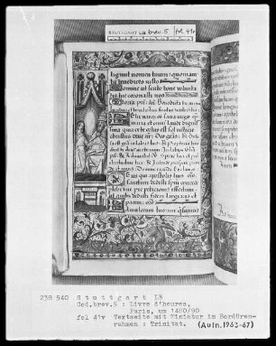 Lateinisches Stundenbuch (Livre d'heures) — Trinität, Folio 41verso