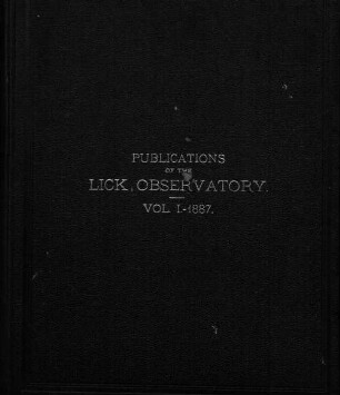 Publications of the Lick Observatory, 1