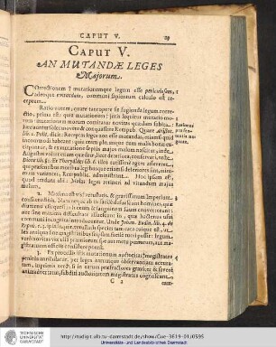 Pars Secunda. Caput V.