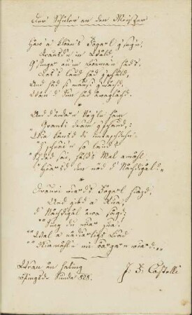 Handschriftlich: Gedicht