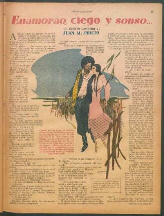 Enamorao, ciego y sono... : Un cuento campero de Juan M. Prieto