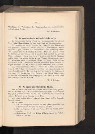 29. Das mineralogische Institut und Museum.