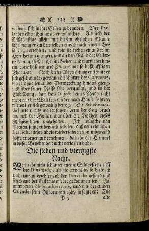 Die sieben und viertzigste Nacht.