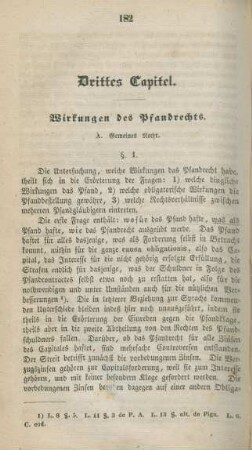 Drittes Capitel. Wirkungen des Pfandrechts.