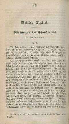 Drittes Capitel. Wirkungen des Pfandrechts.