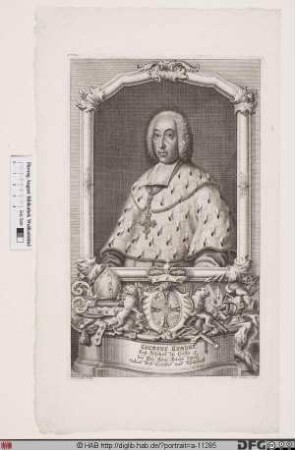 Bildnis Clemens August (von Bayern), 1723-61 Kurfürst u. Erzbischof von Köln