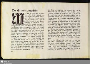 Die Erinnerungsfeier