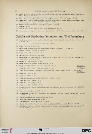Gefäße mit Barbotine-Schmuck und Weißbemalung (Nr. 780-806)