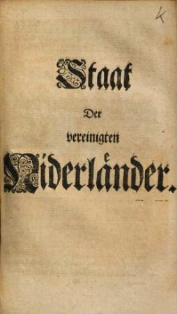 Staat der vereinigten Niderländer