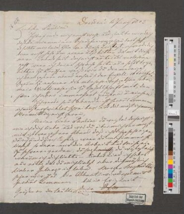 Brief an Pauline Bassenge