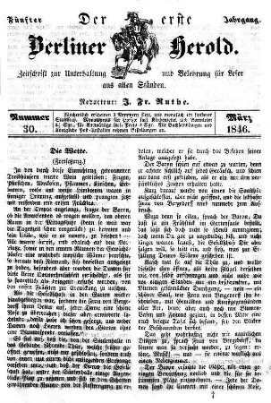 Nummer 30, März 1846