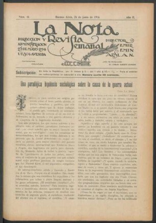 Una paradójica hipótesis sociológica sobre la causa de la guerra actual